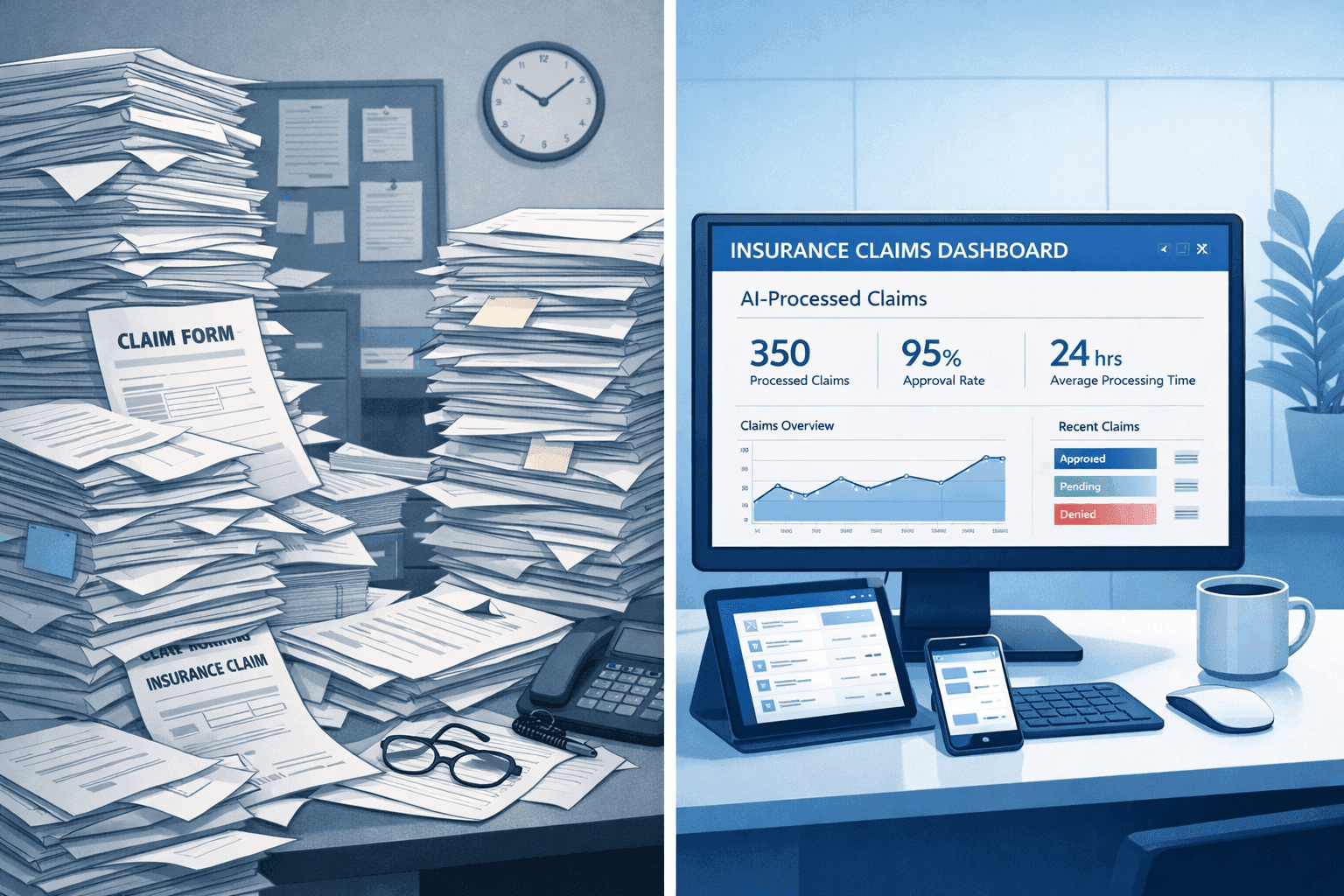 AI-powered claims processing automation for insurance companies