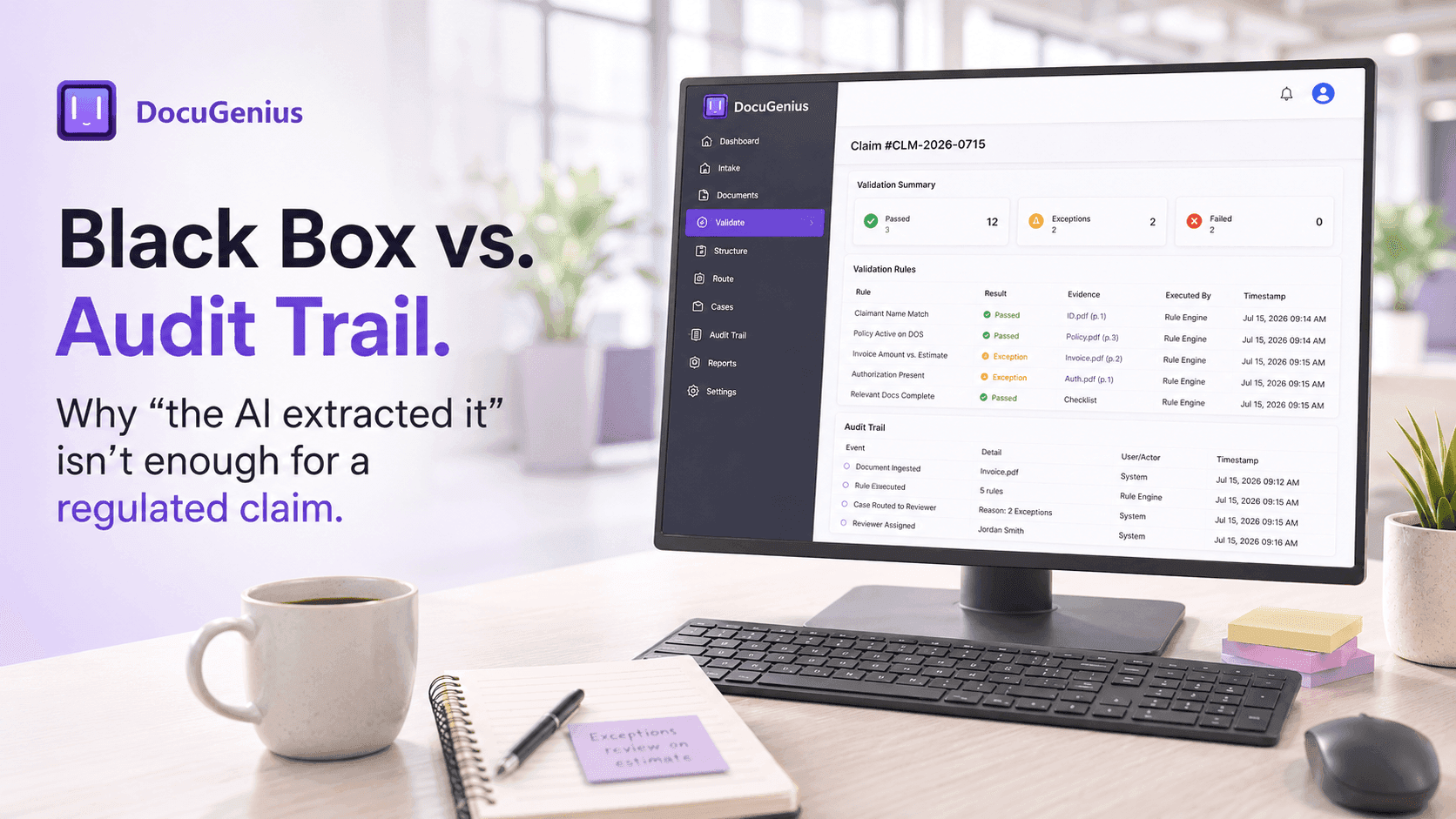 Black Box vs. Audit Trail: Why “The AI Extracted It” Isn’t Enough for a Regulated Claim